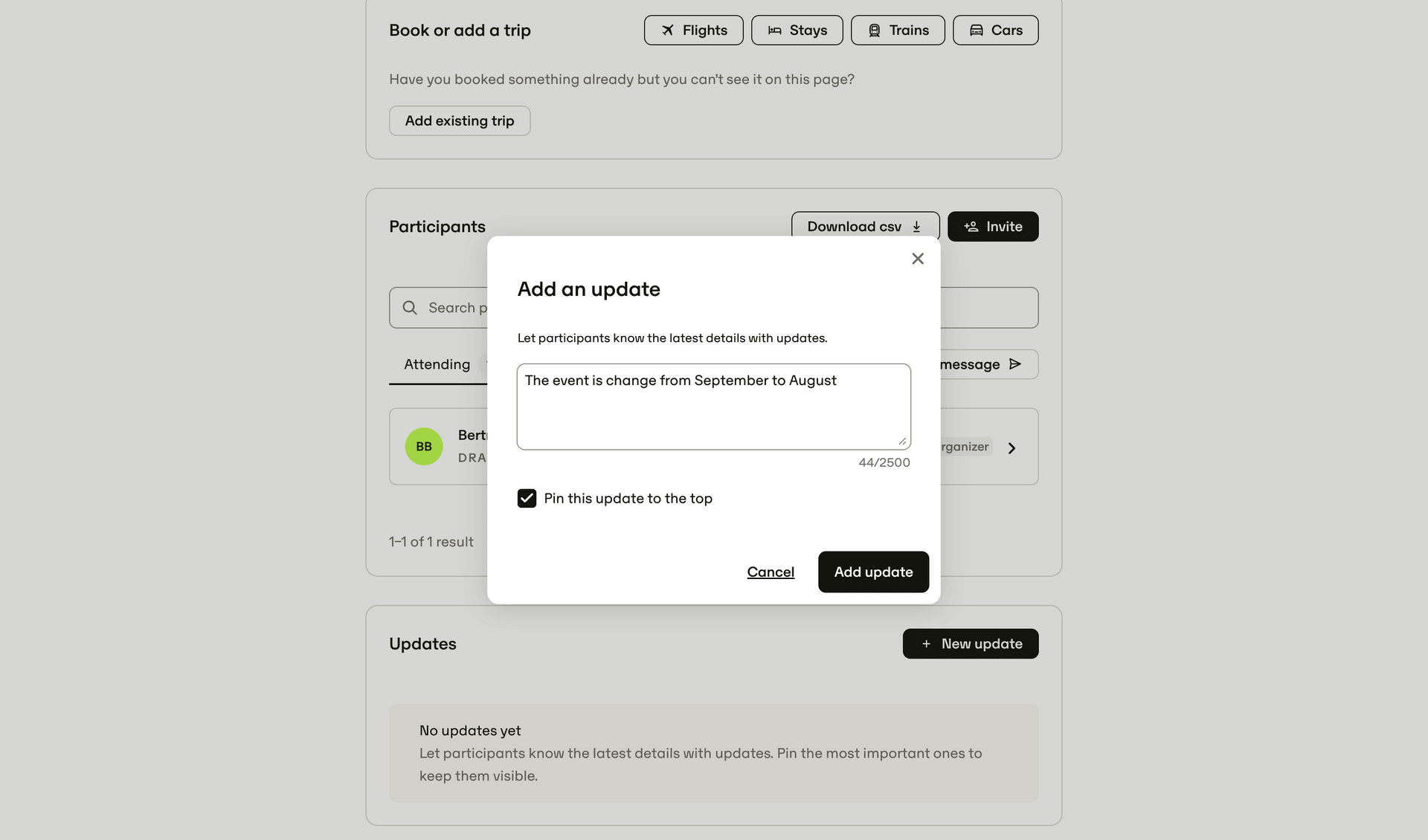 Travelperk screen example