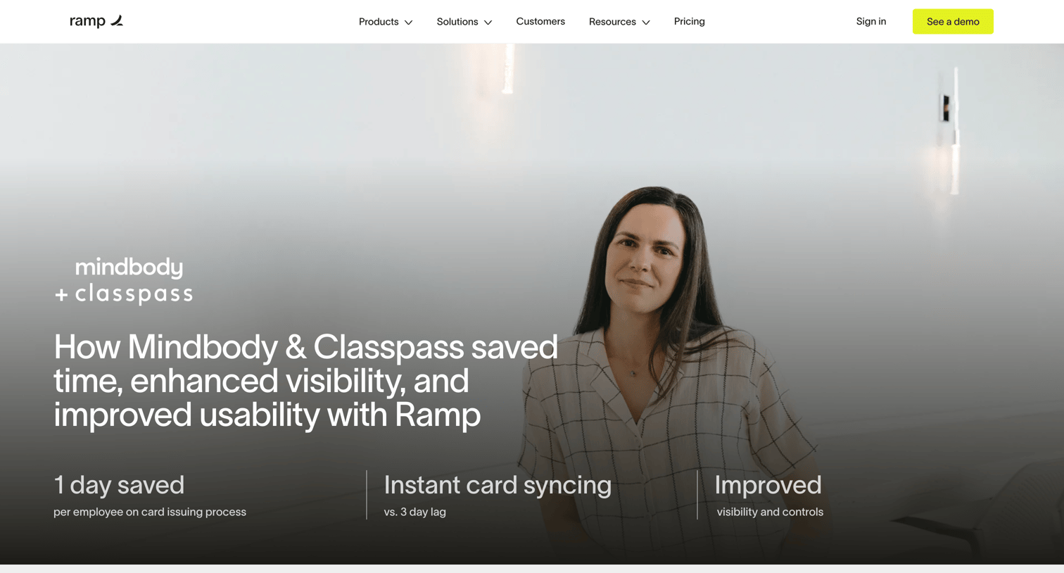 Ramp - How Mindbody | Classpass saved time, enhanced visibility, and impr screen