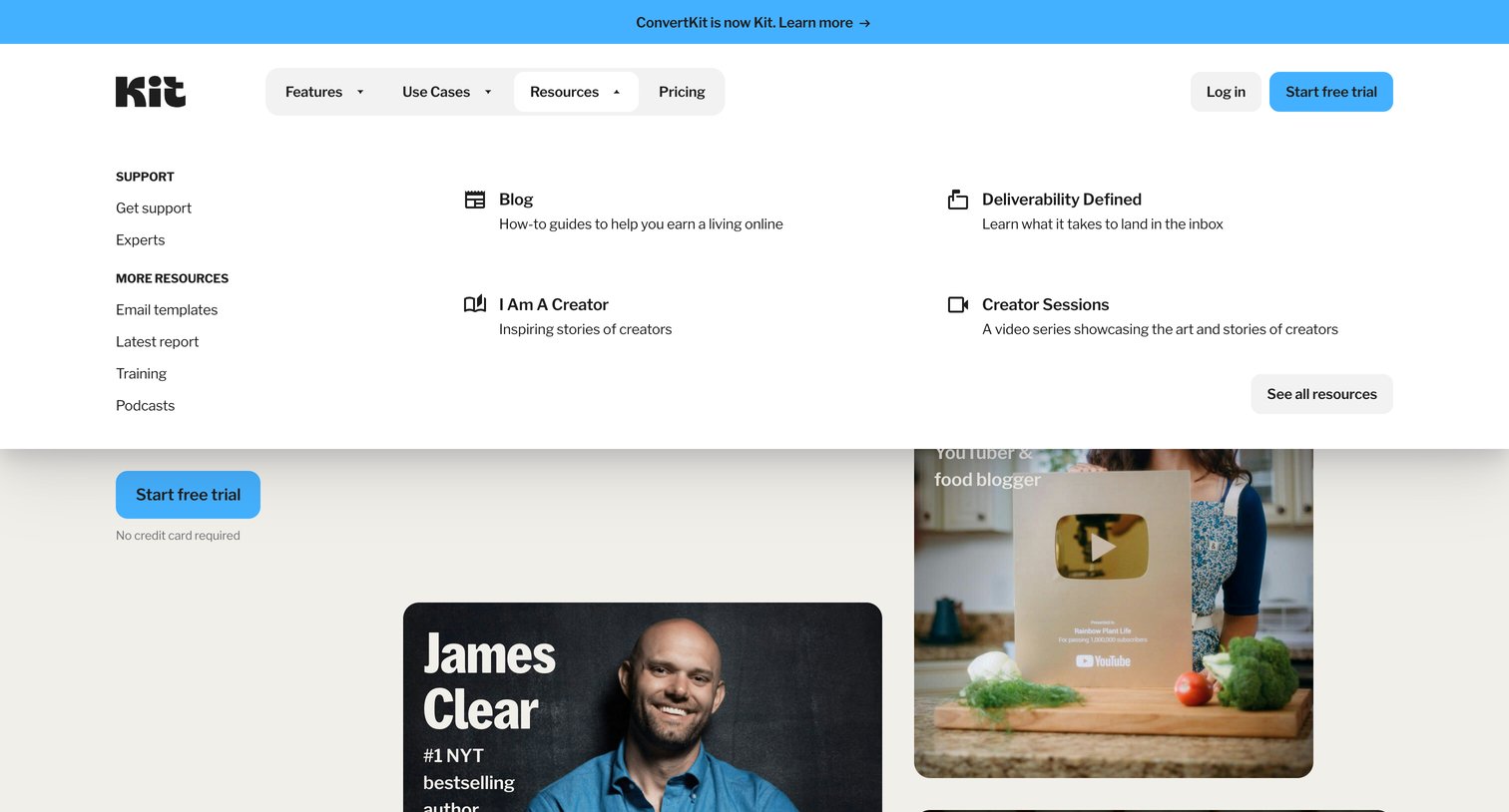 Kit - Kit formerly ConvertKit The Email-First OS for Purpose-Driven Cre screen