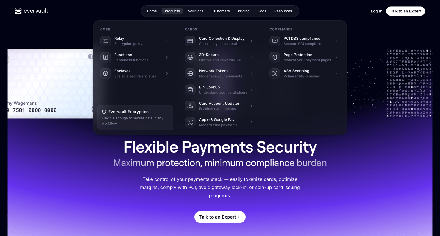 Evervault - Evervault — Flexible Payments Security screen