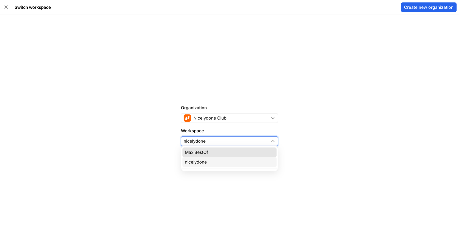 Bird - Switch workspace | Bird screen