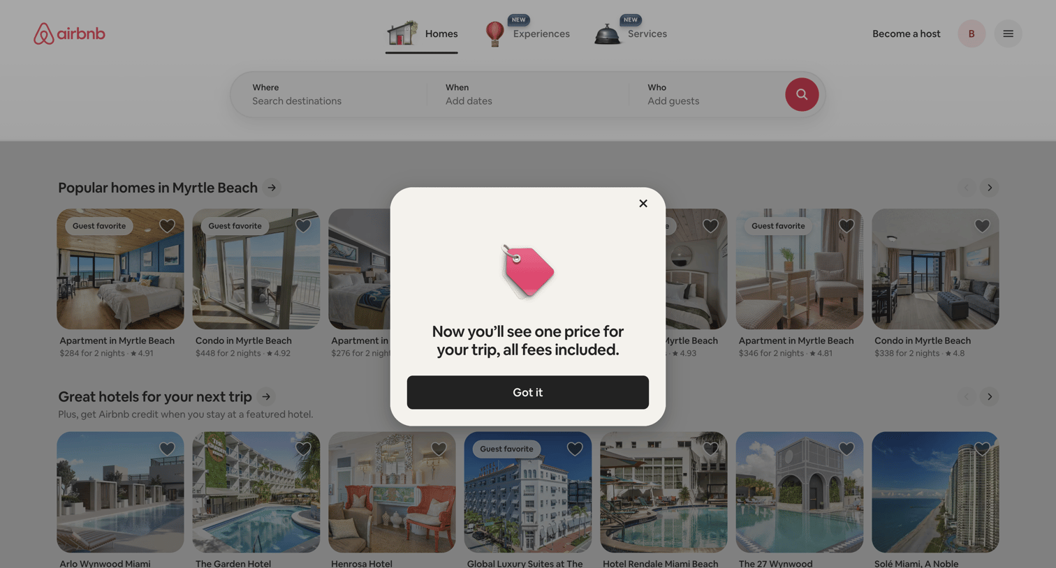 Airbnb - Airbnb | Vacation rentals, cabins, beach houses, & more screen