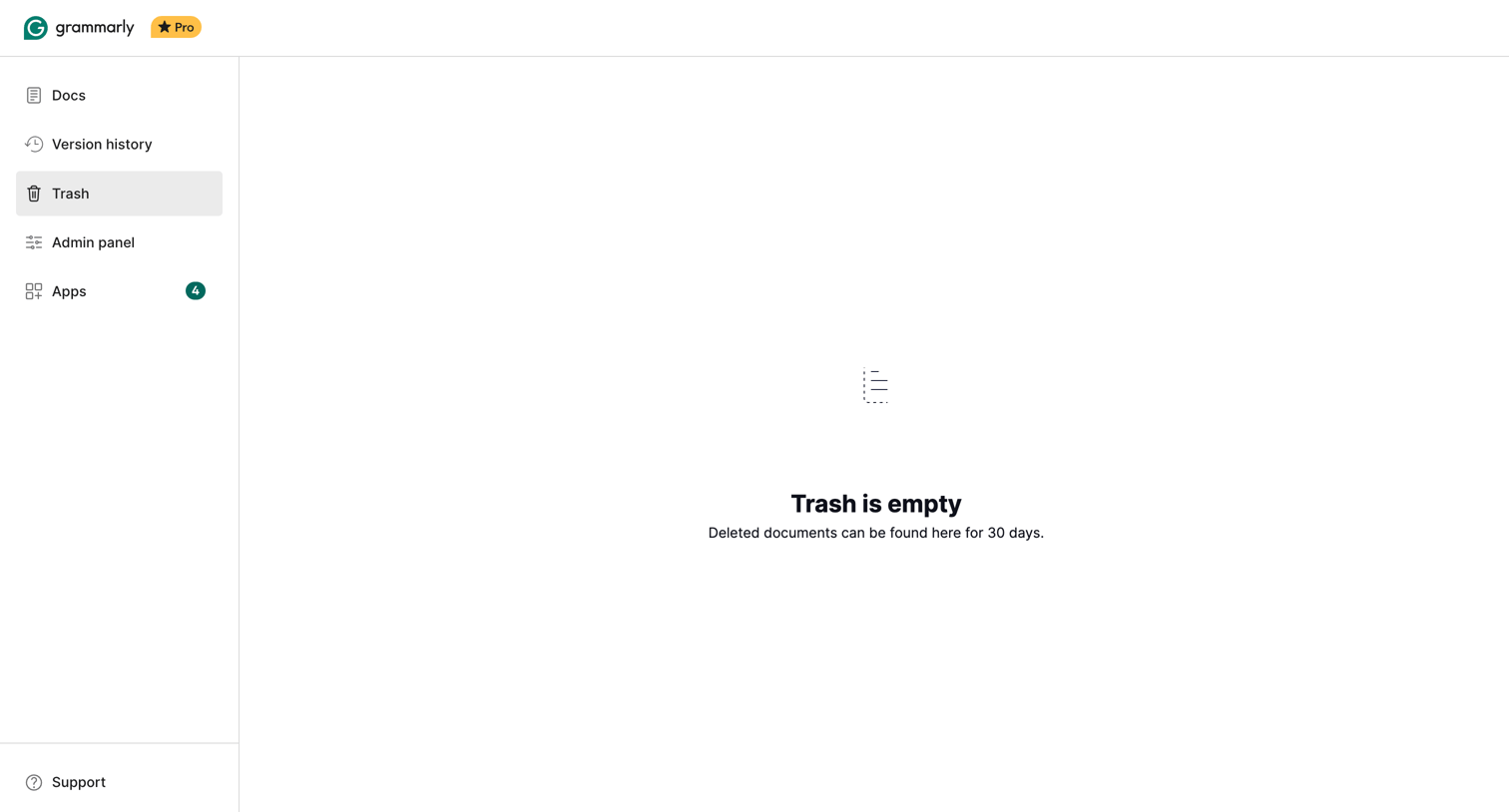 Grammarly screen