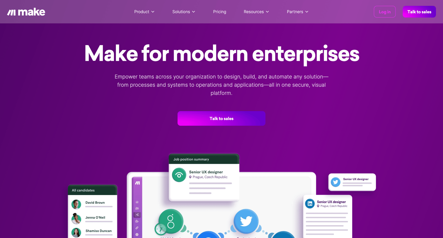 Make - Enterprise | Make screen