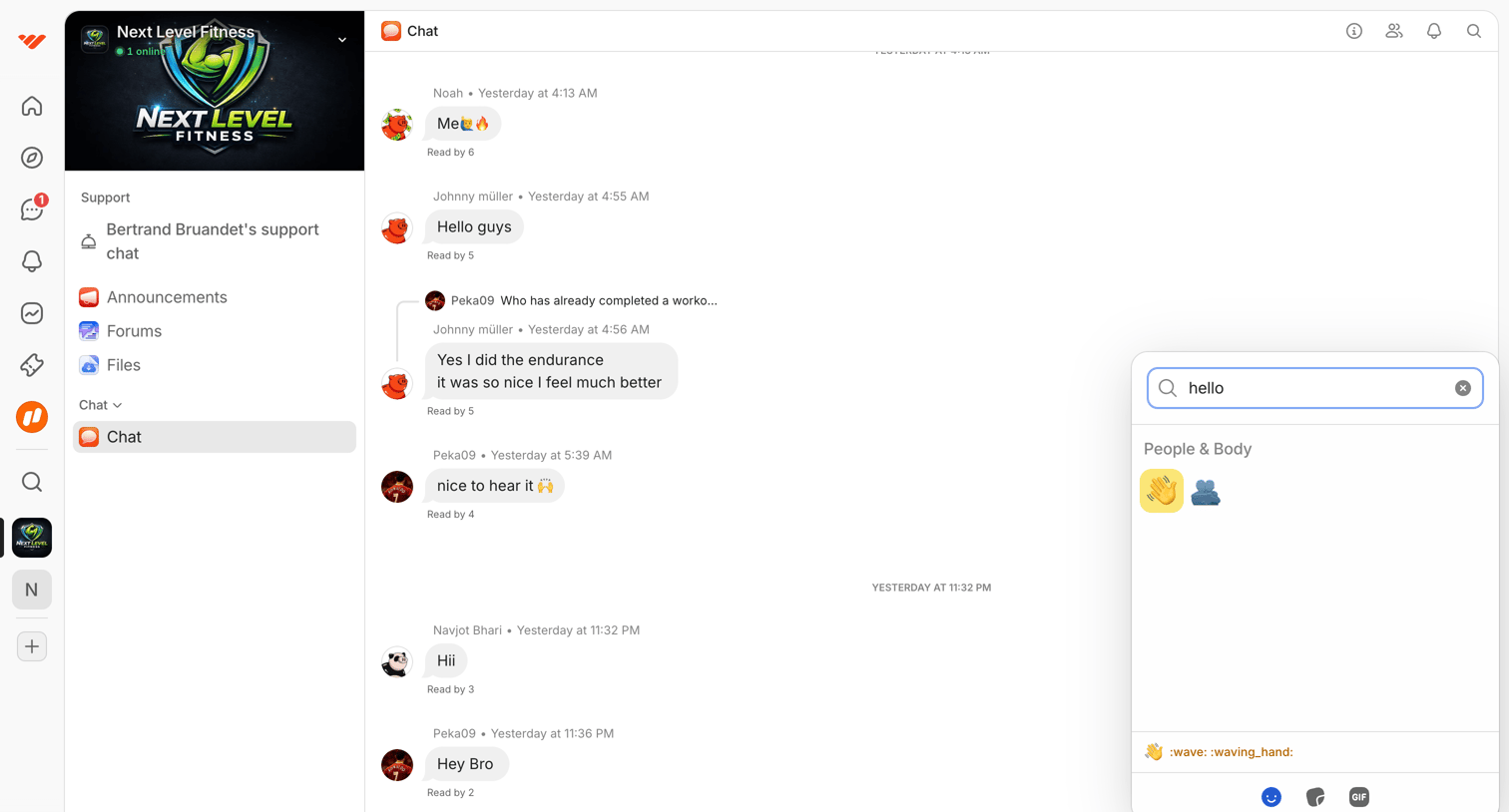 Whop - Chat | Next Level Fitness | Whop screen