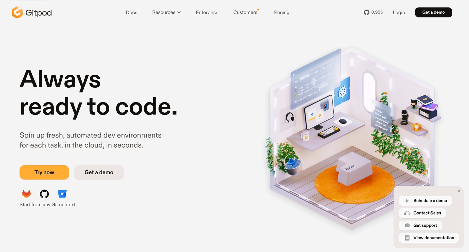 Gitpod Always ready to code. from Gitpod