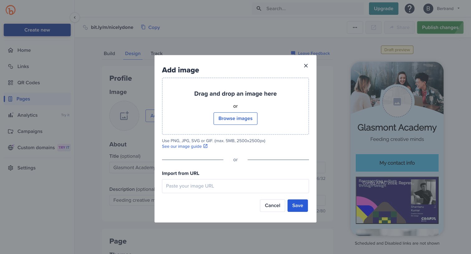 Bitly - Bitly | Bitly Page screen