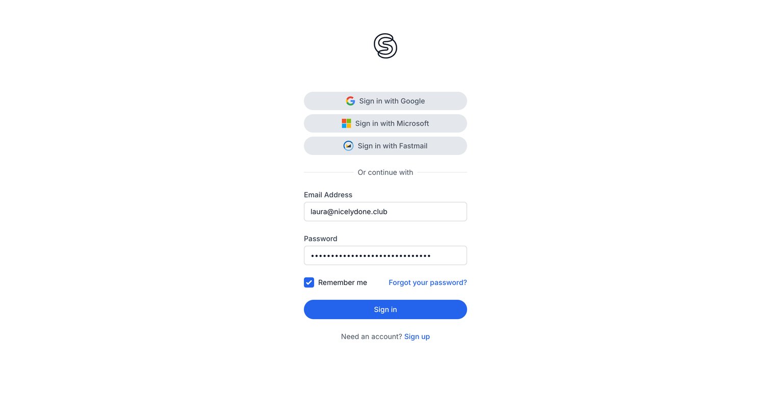 SavvyCal - Sign in to SavvyCal screen