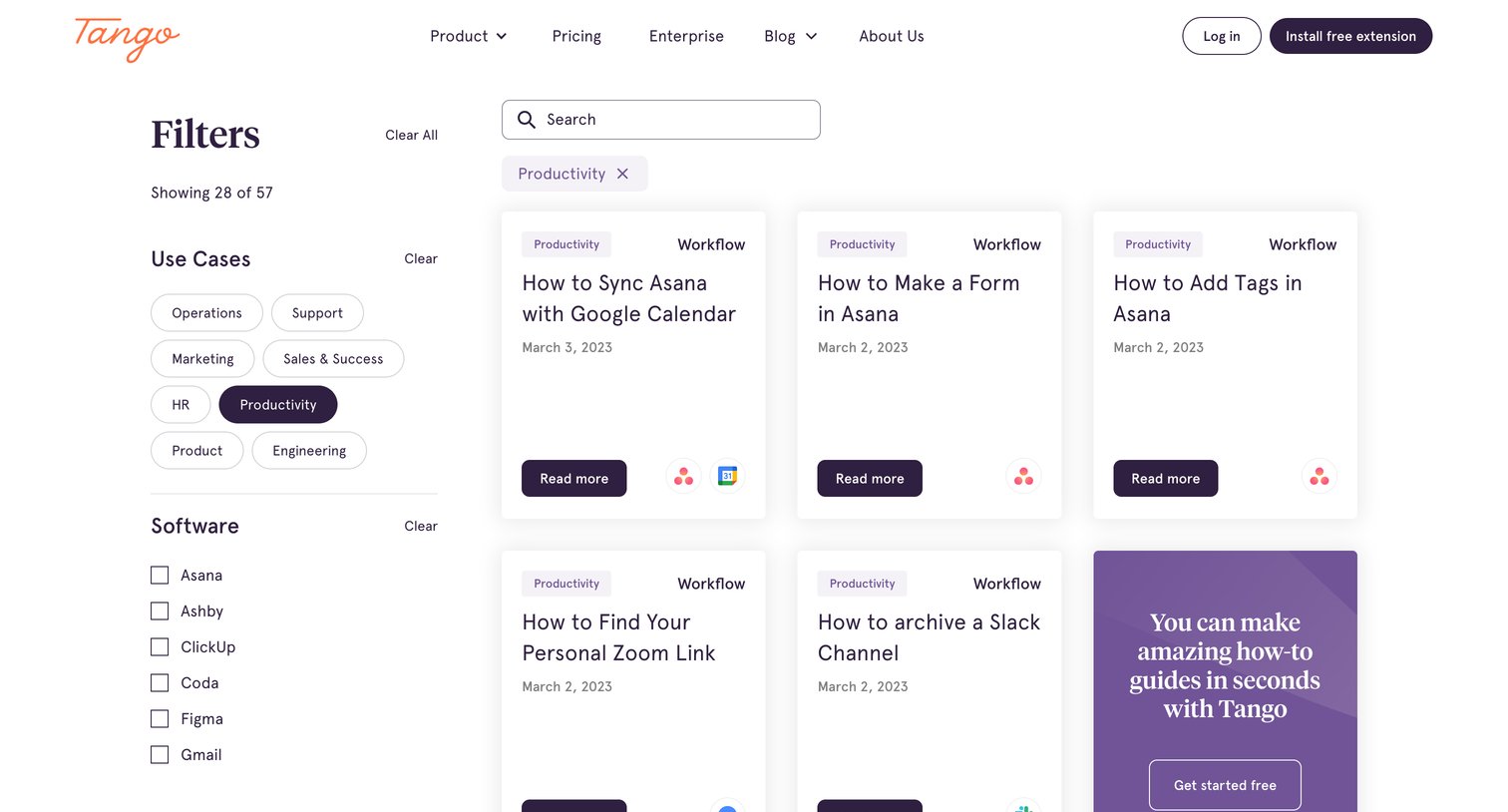 Tango - Created with Tango | Find the best how-to guides screen