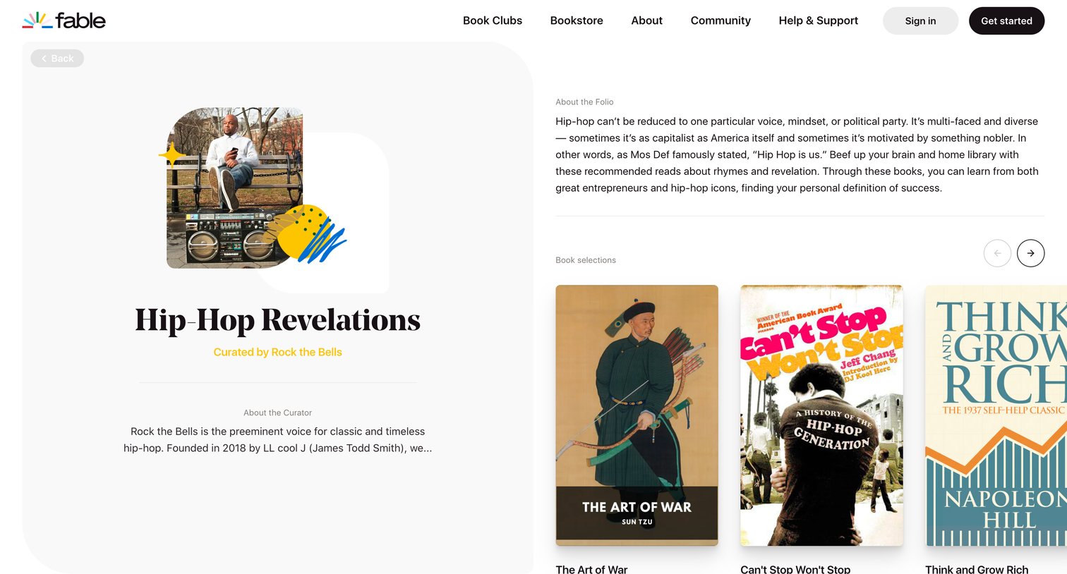 Fable - Hip-Hop Revelations by Rock the Bells - Fable | Stories for everyo screen