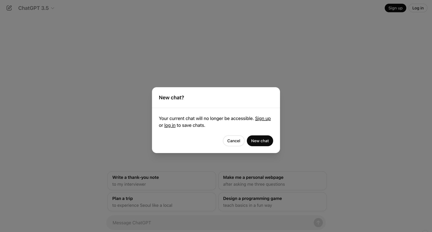 ChatGPT screen