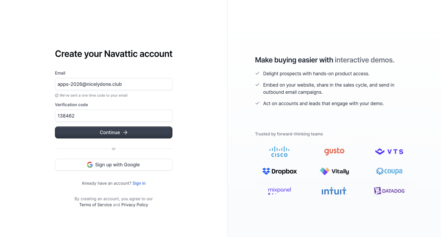 Navattic screen