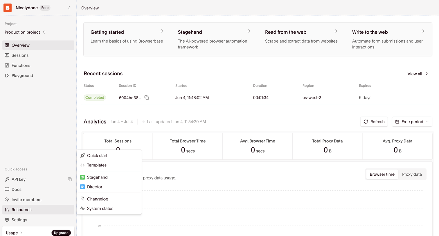 Browserbase - Browserbase - Headless Web Browser API screen