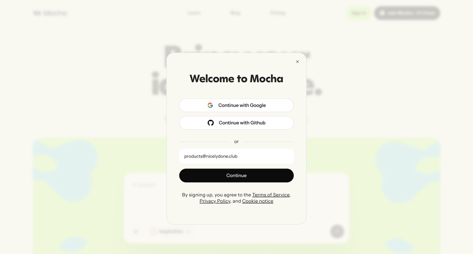 Mocha - Mocha: AI-Powered No‑Code App Builder for Entrepreneurs screen