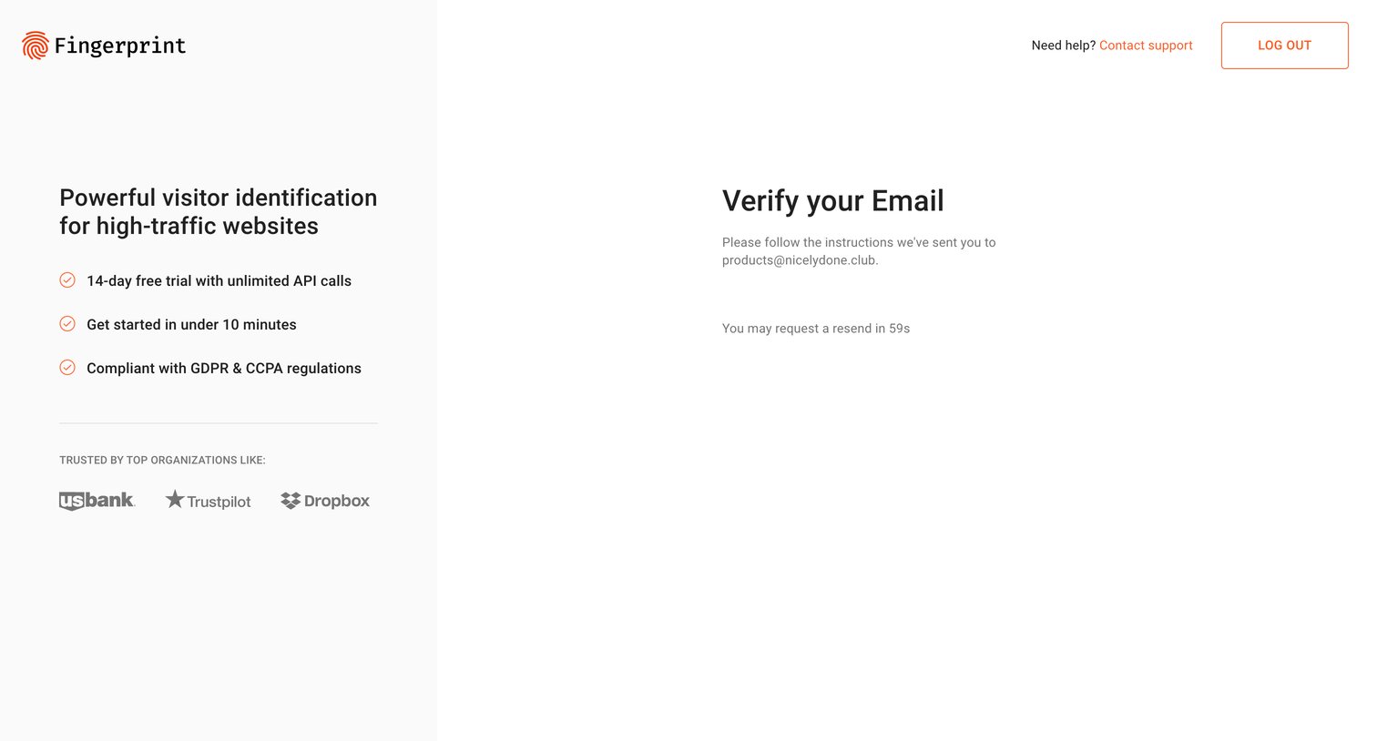 Fingerprint - Sign Up | Fingerprint screen