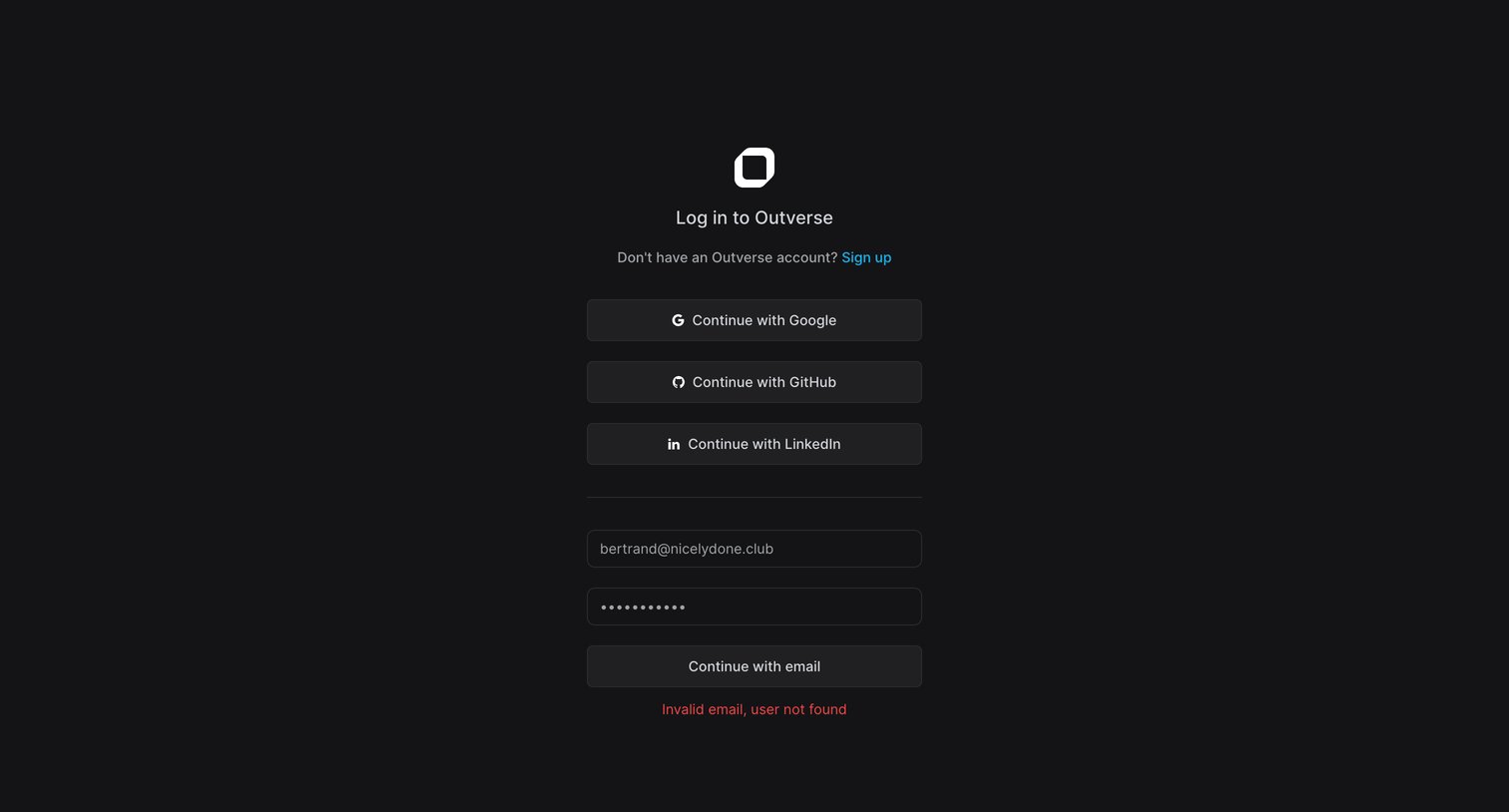 Outverse screen
