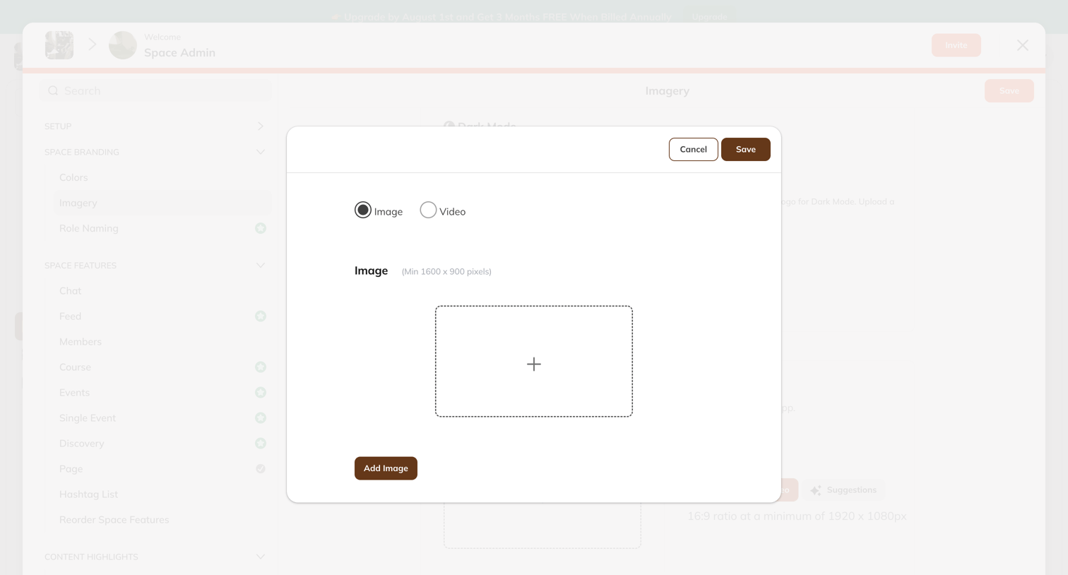 Mighty - Settings | Welcome screen