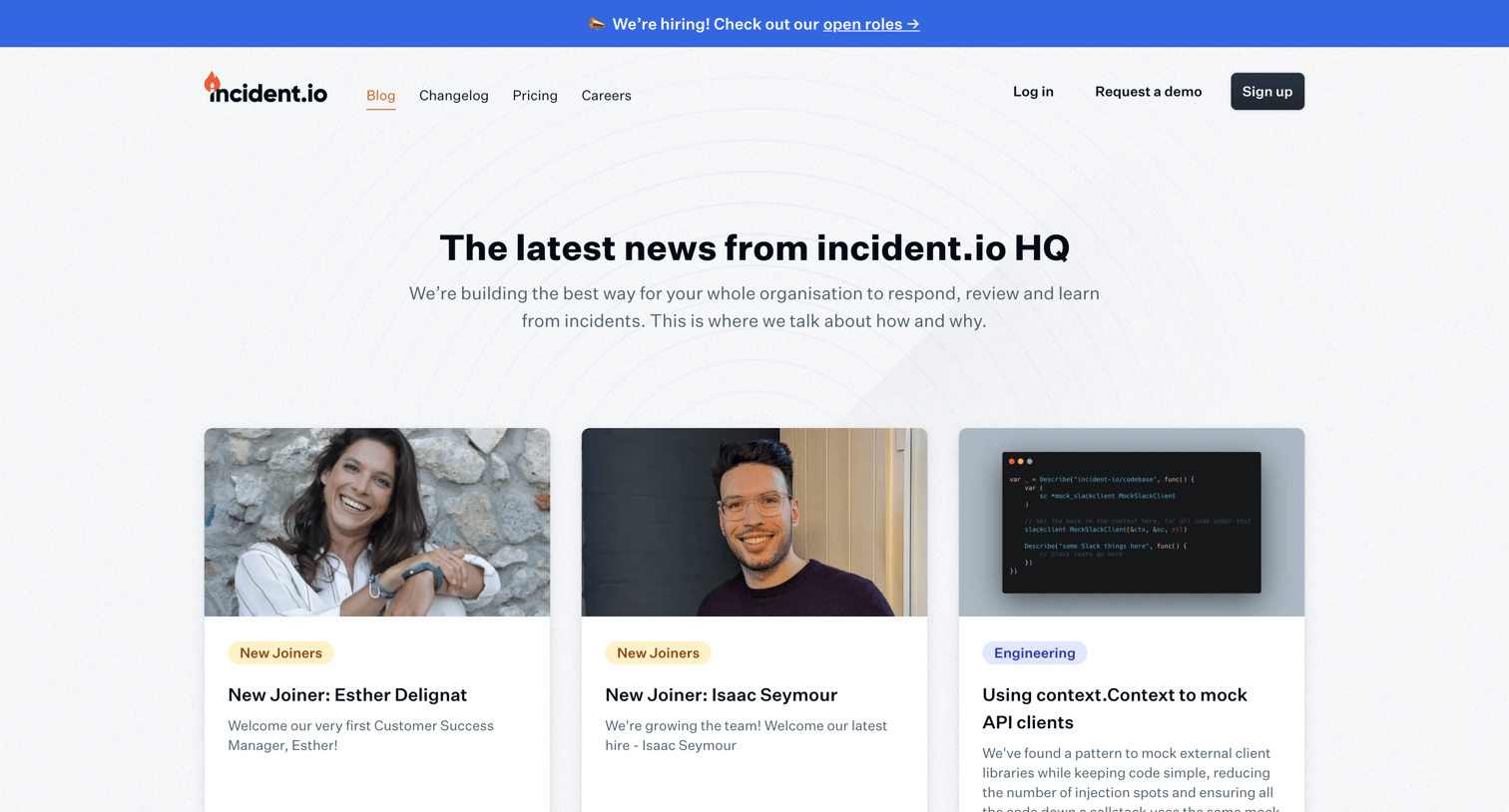 Incident - incident.io — Blog | incident.io screen