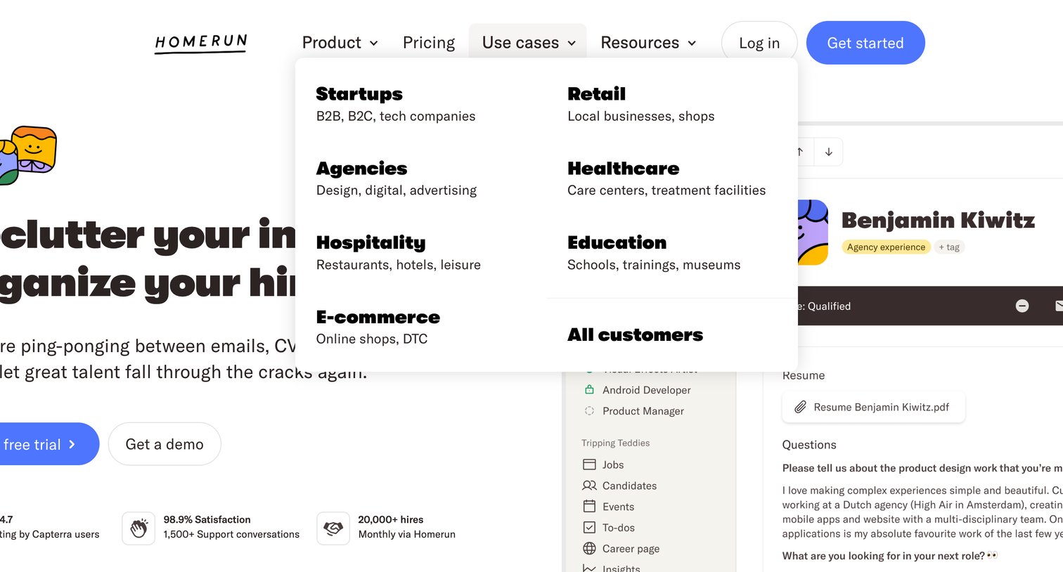 Homerun - Homerun Your radically easy-to-use hiring tool for small business screen