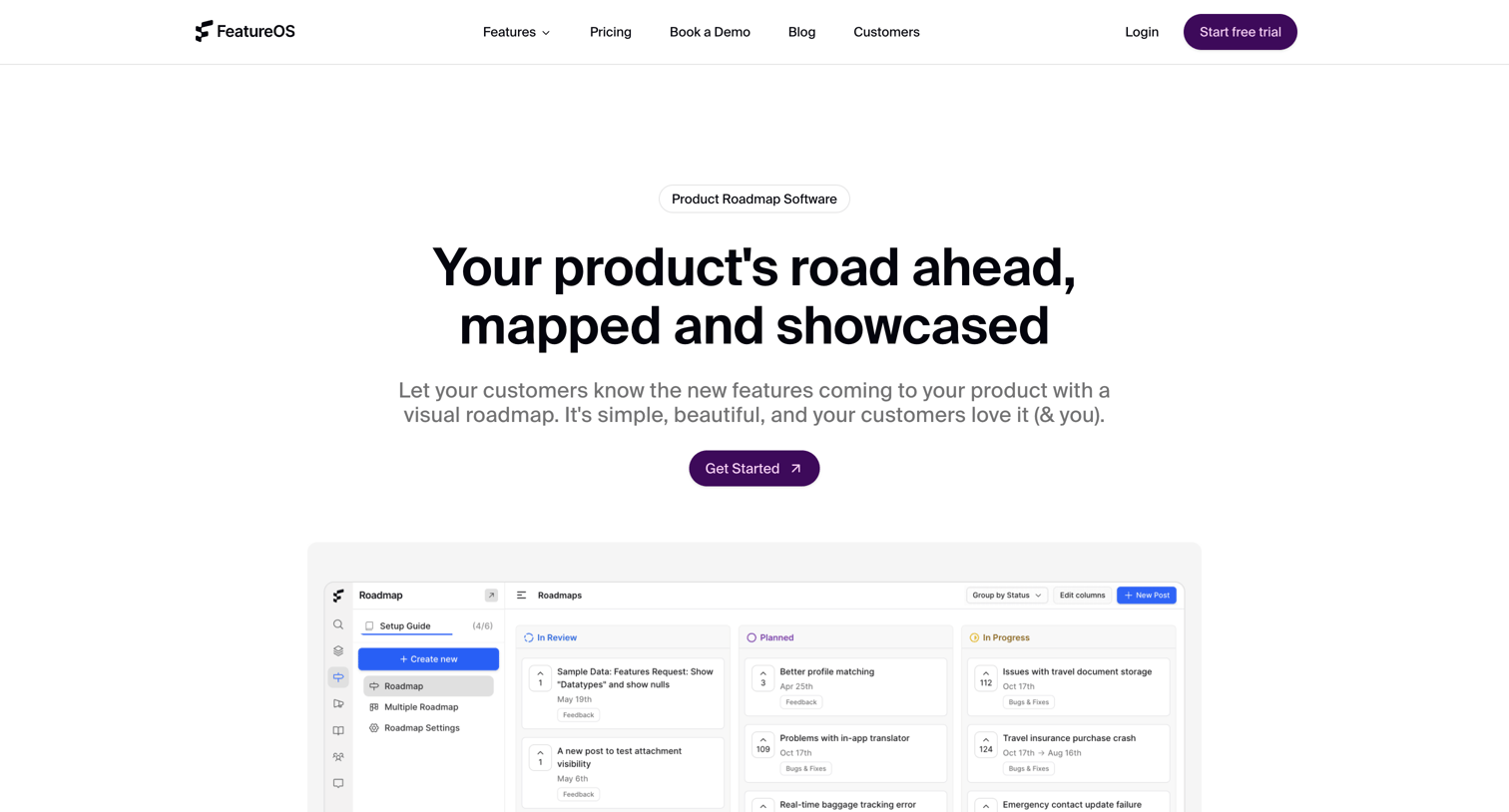 FeatureOS - Product Roadmap Software for Product Teams FeatureOS screen