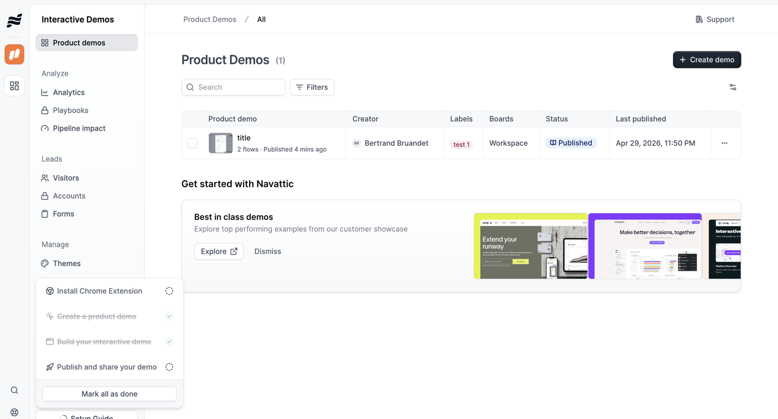 Navattic - Product Demos · nicelydone3 screen