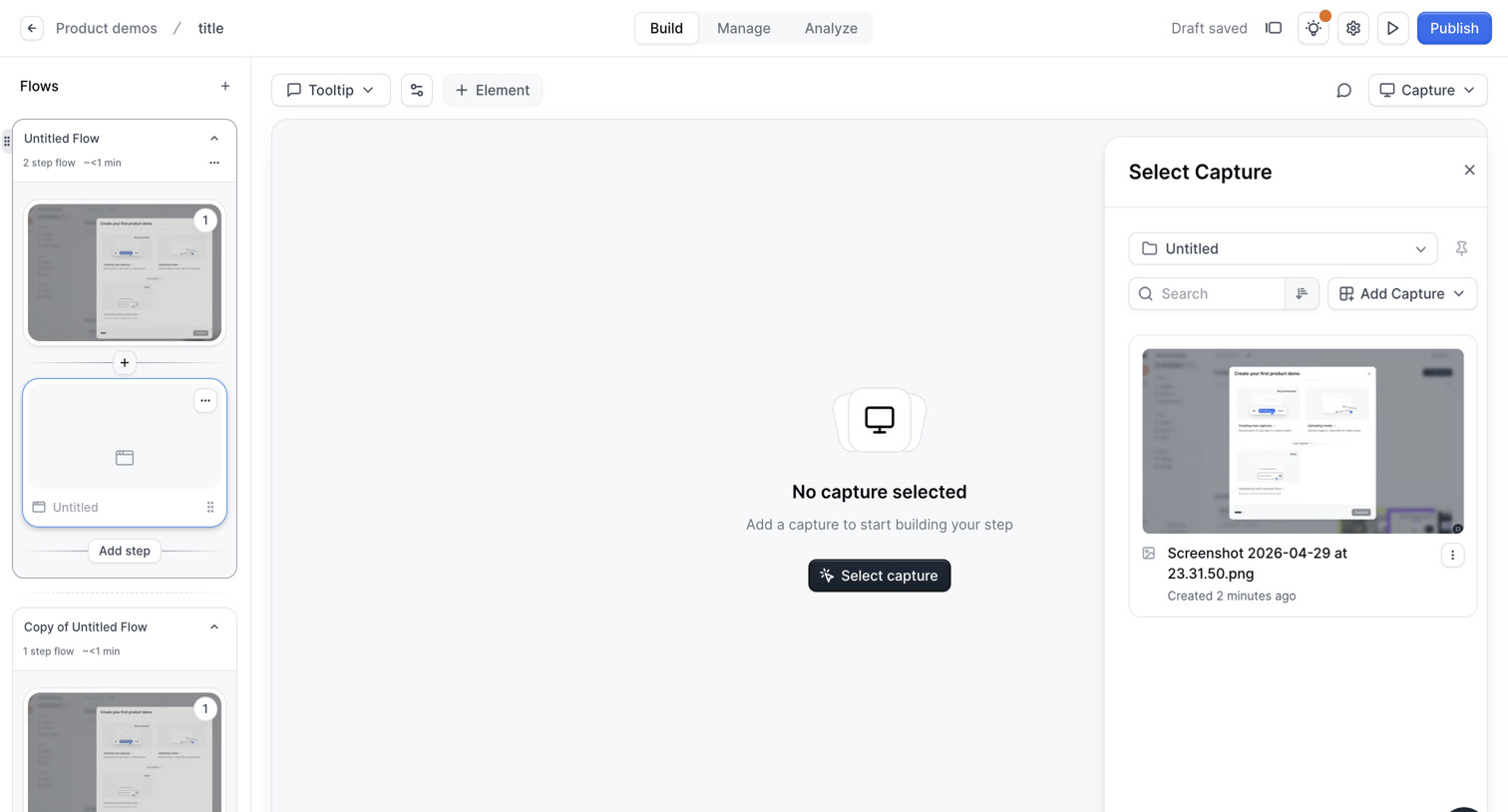 Navattic - Builder - Untitled Flow screen