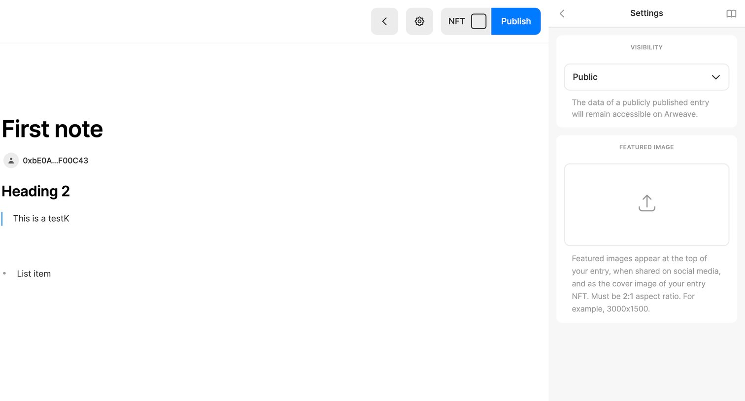 Mirror - Write – Dashboard – Mirror screen
