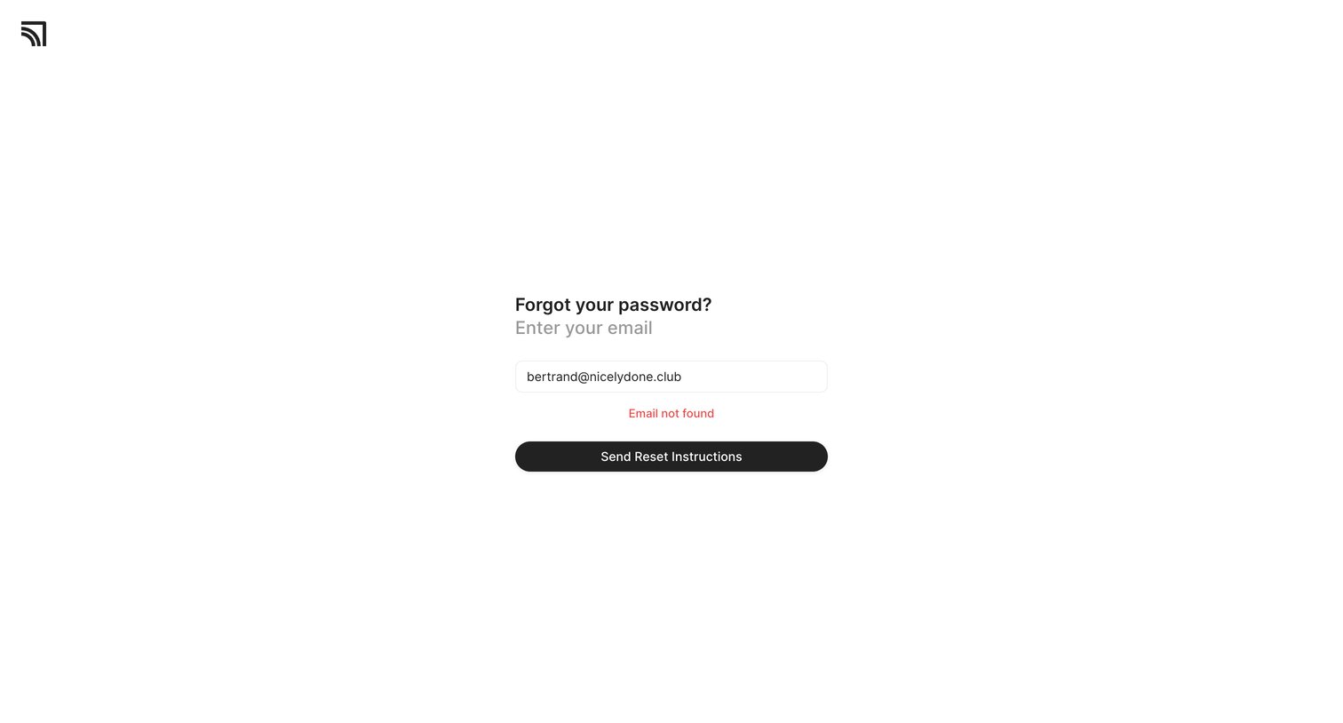 Marathon - Forgot Password ‐ Marathon screen