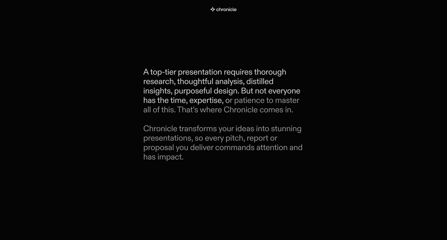 Chronicle screen
