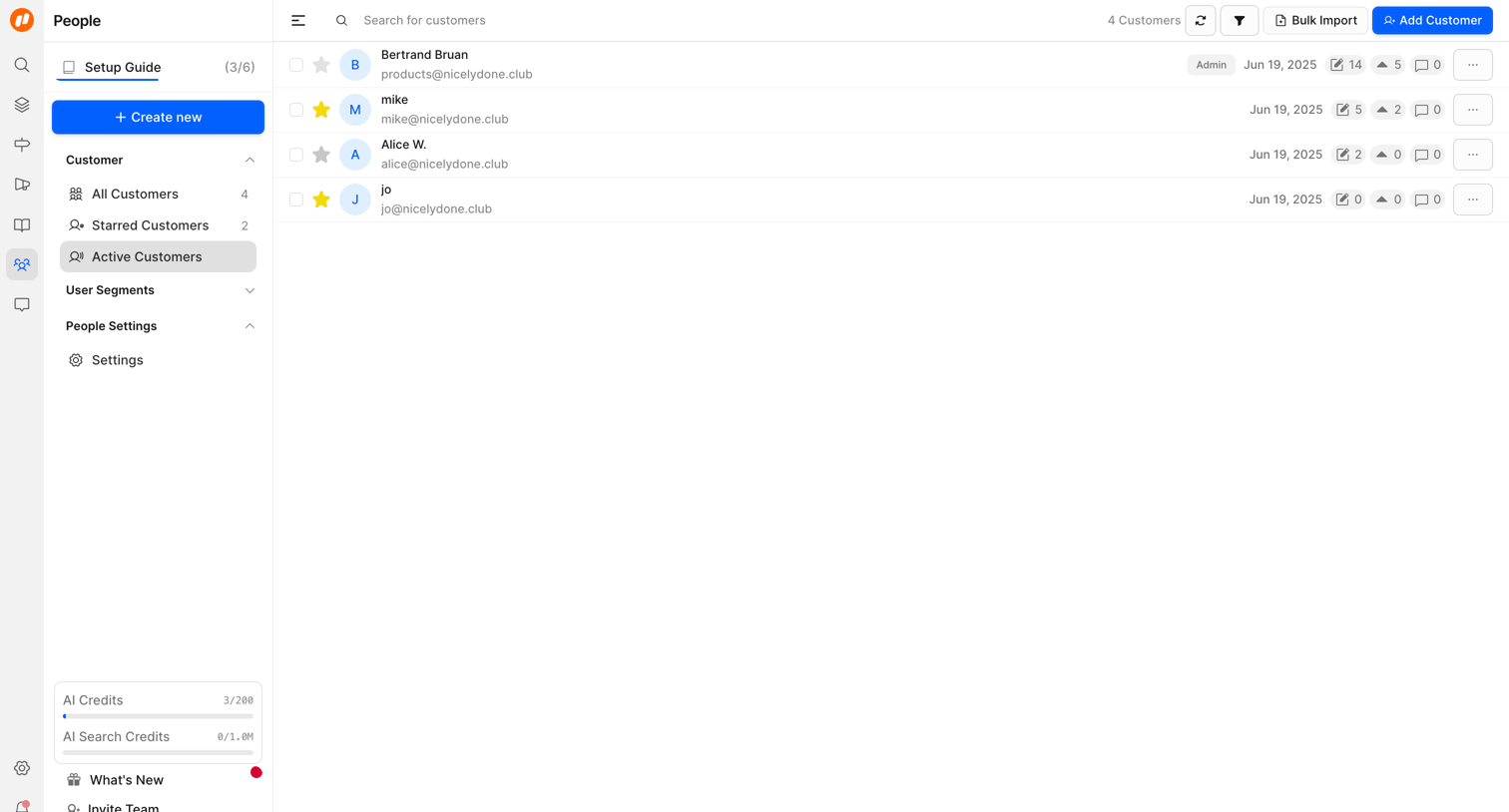 FeatureOS - Nicelydone screen