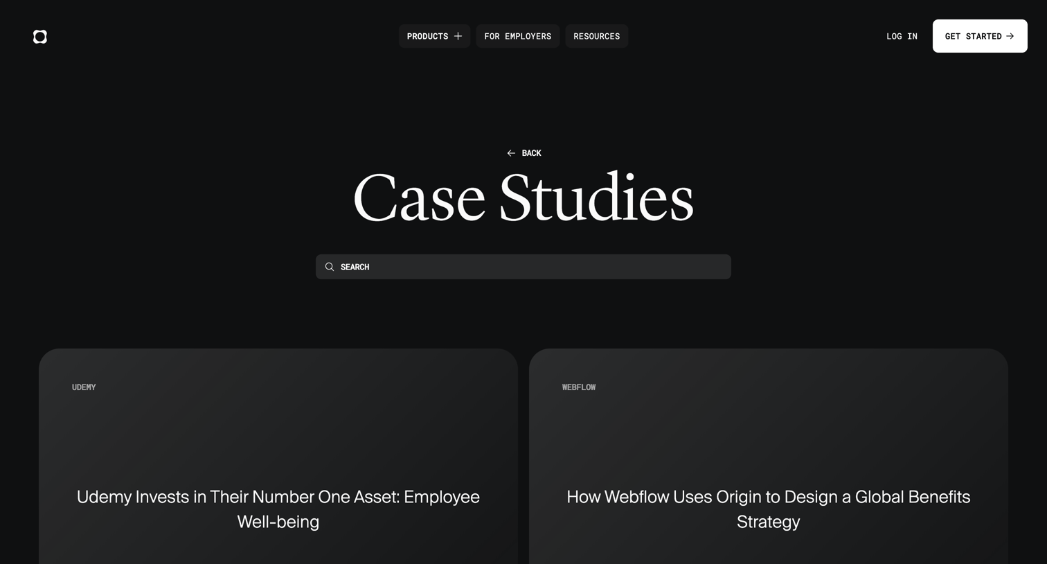 Origin Financial - Case Study screen