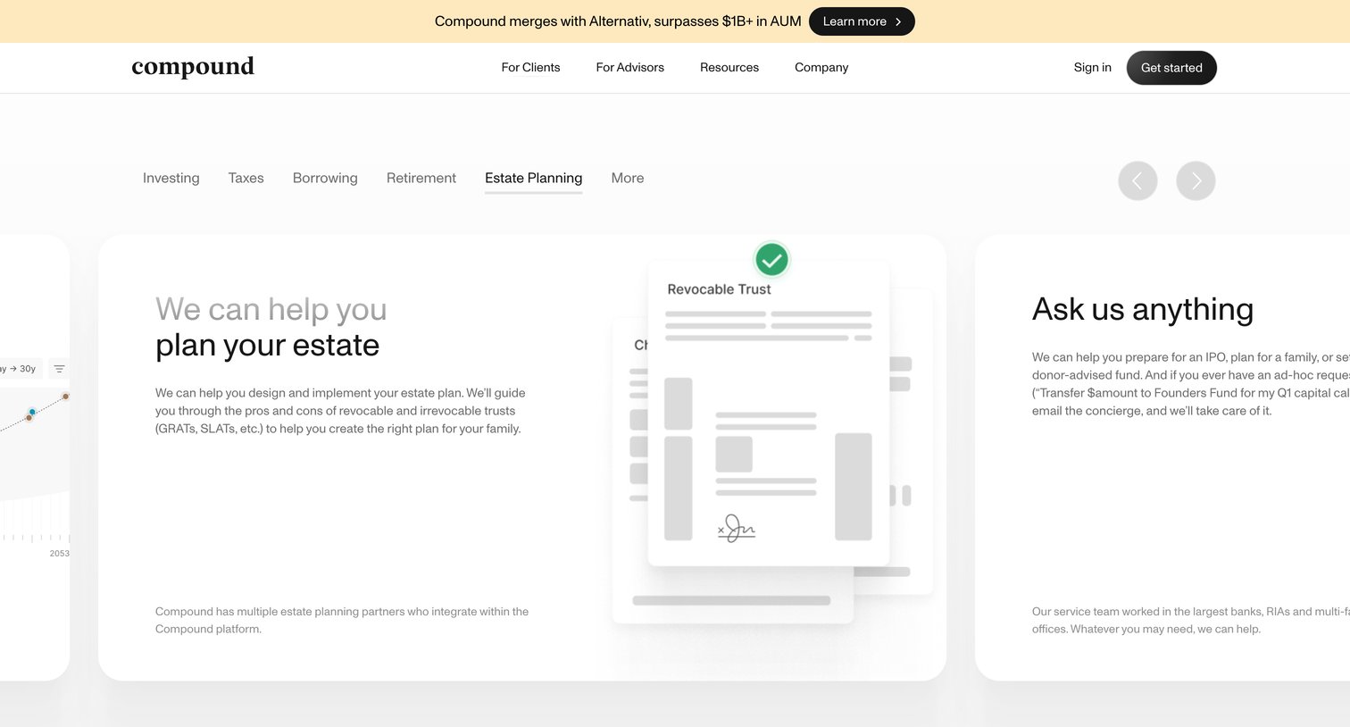 Compound Planning - Compound Planning | Modern Wealth  Investment Management screen
