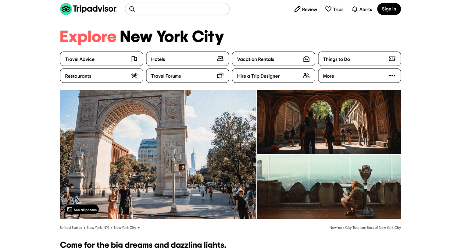 Tripadvisor - New York City 2021 Best of New York City, NY Tourism - Tripadviso screen
