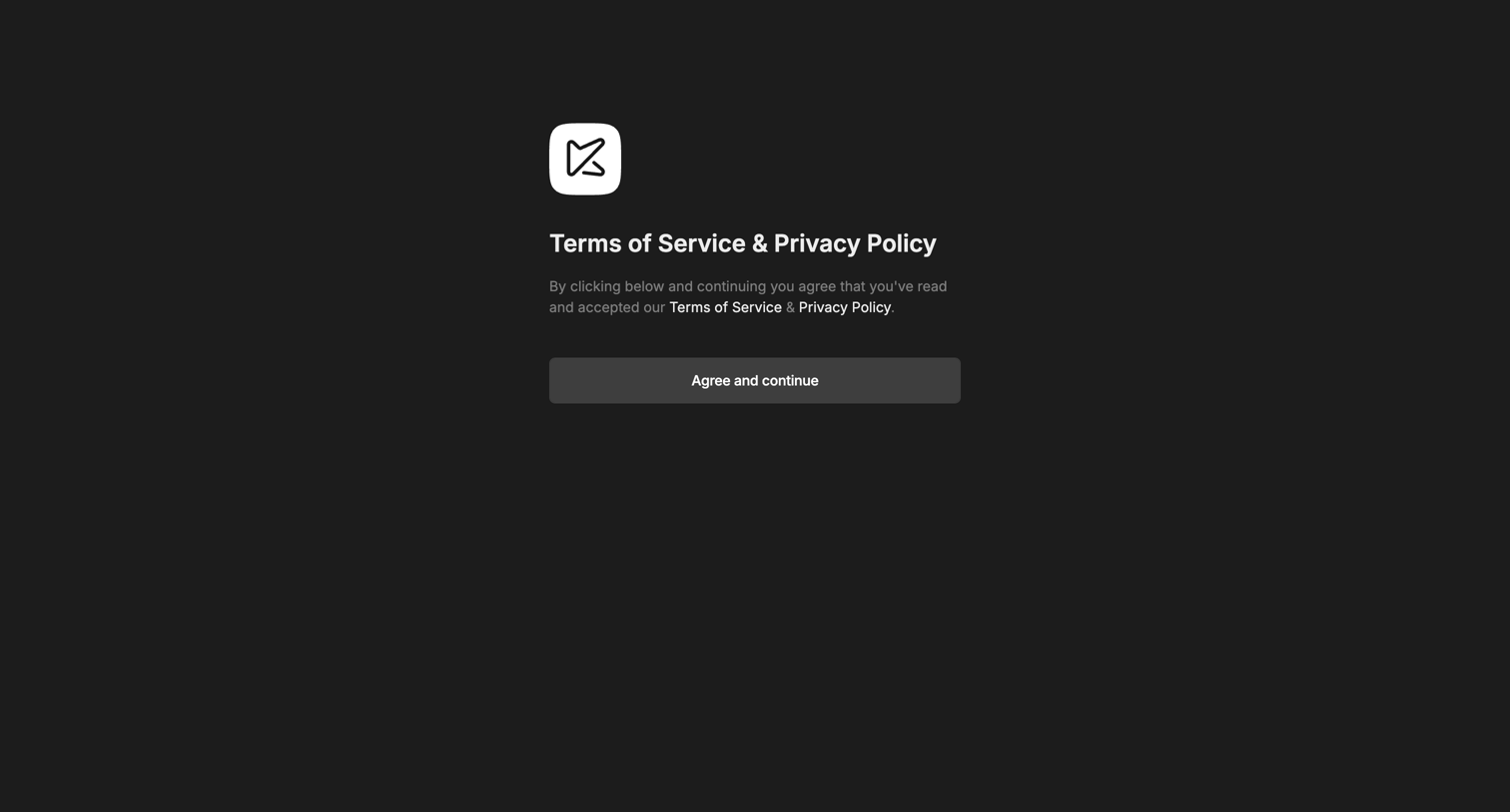 Kitemaker - Kitemaker · Terms | privacy policy screen