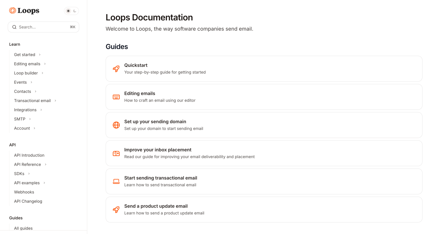 Loops - Loops Documentation - Loops screen