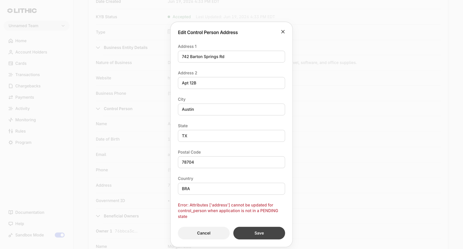 Lithic - Account Holders from Lithic