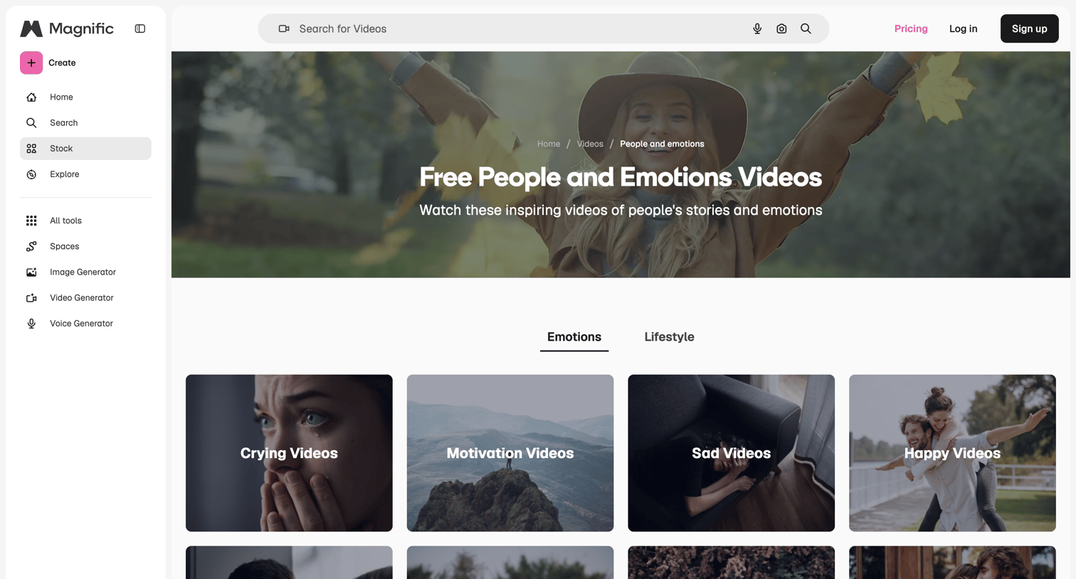 Magnific - Free People and Emotions Videos in HD and 4K to download | Magnific screen