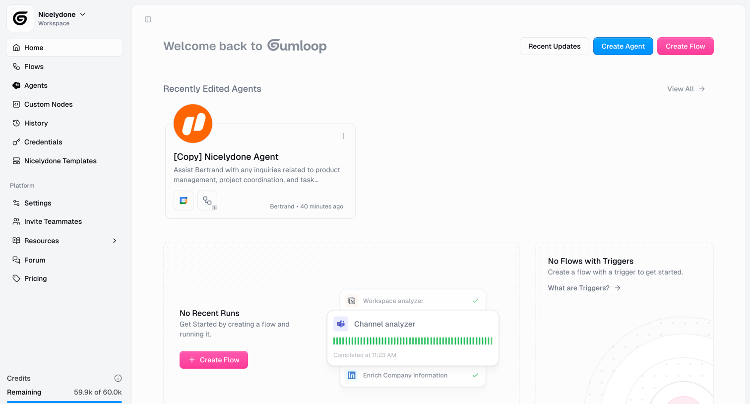 Gumloop - Gumloop | Hub screen