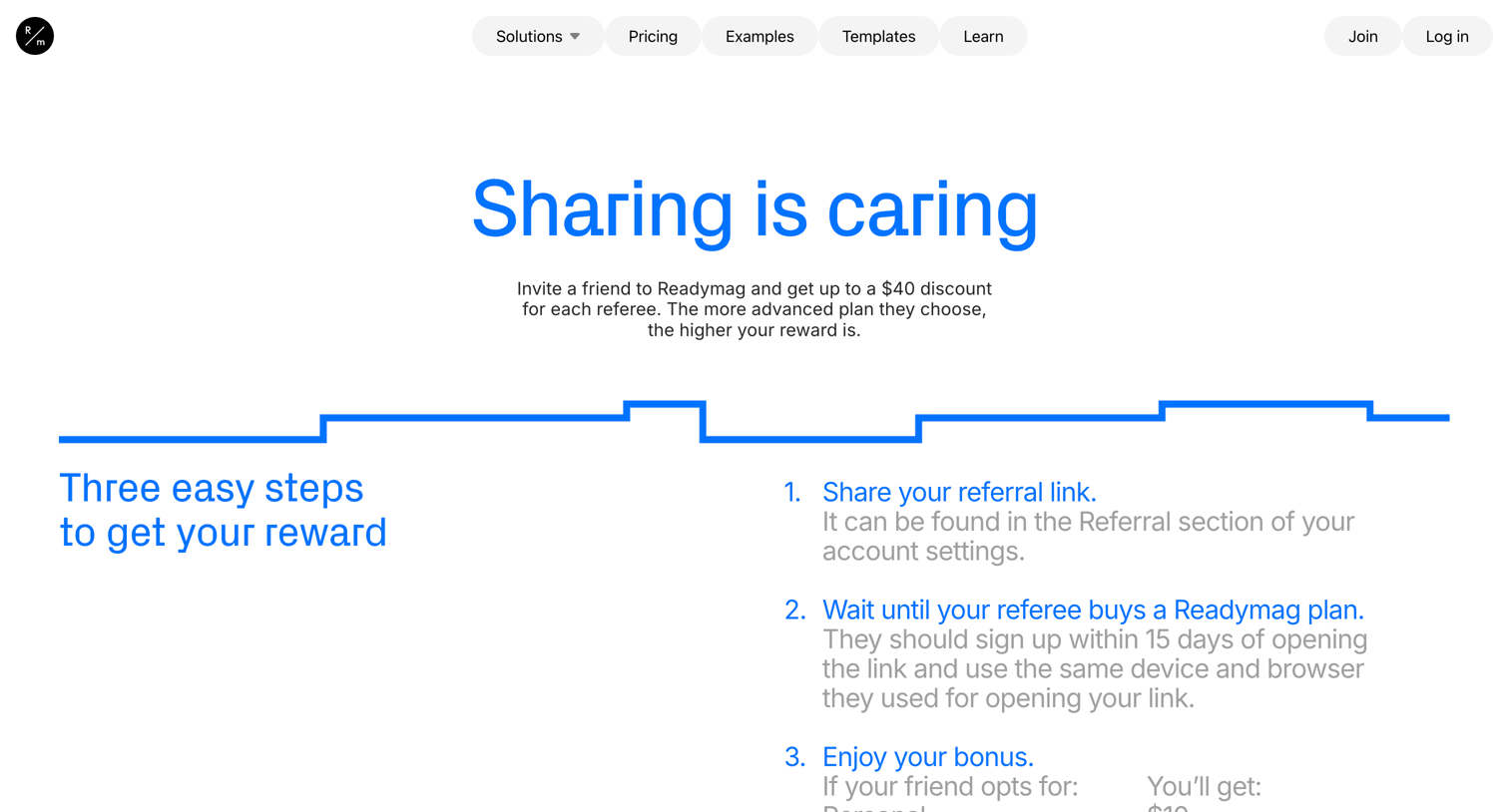 Readymag Referral Program from Readymag