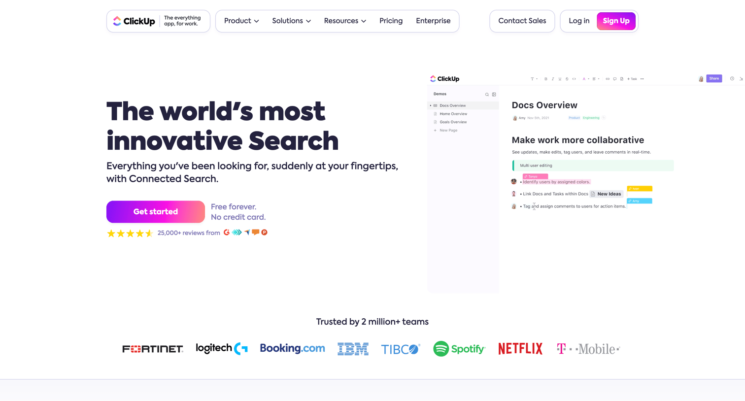 ClickUp - Connected Search with ClickUp screen
