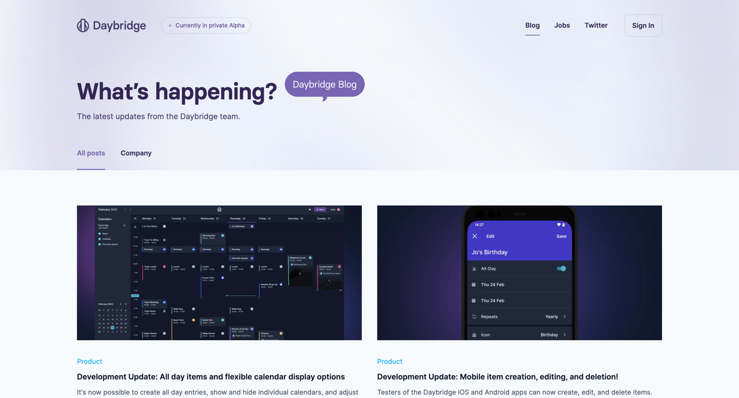 Daybridge - Blog | Daybridge screen