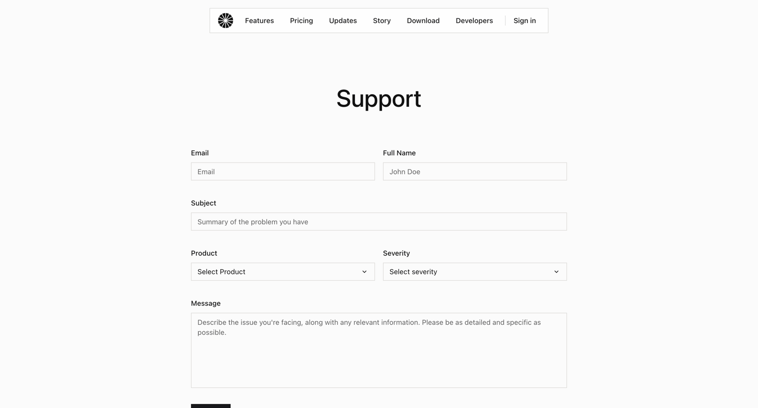 Midday - Support | Midday screen