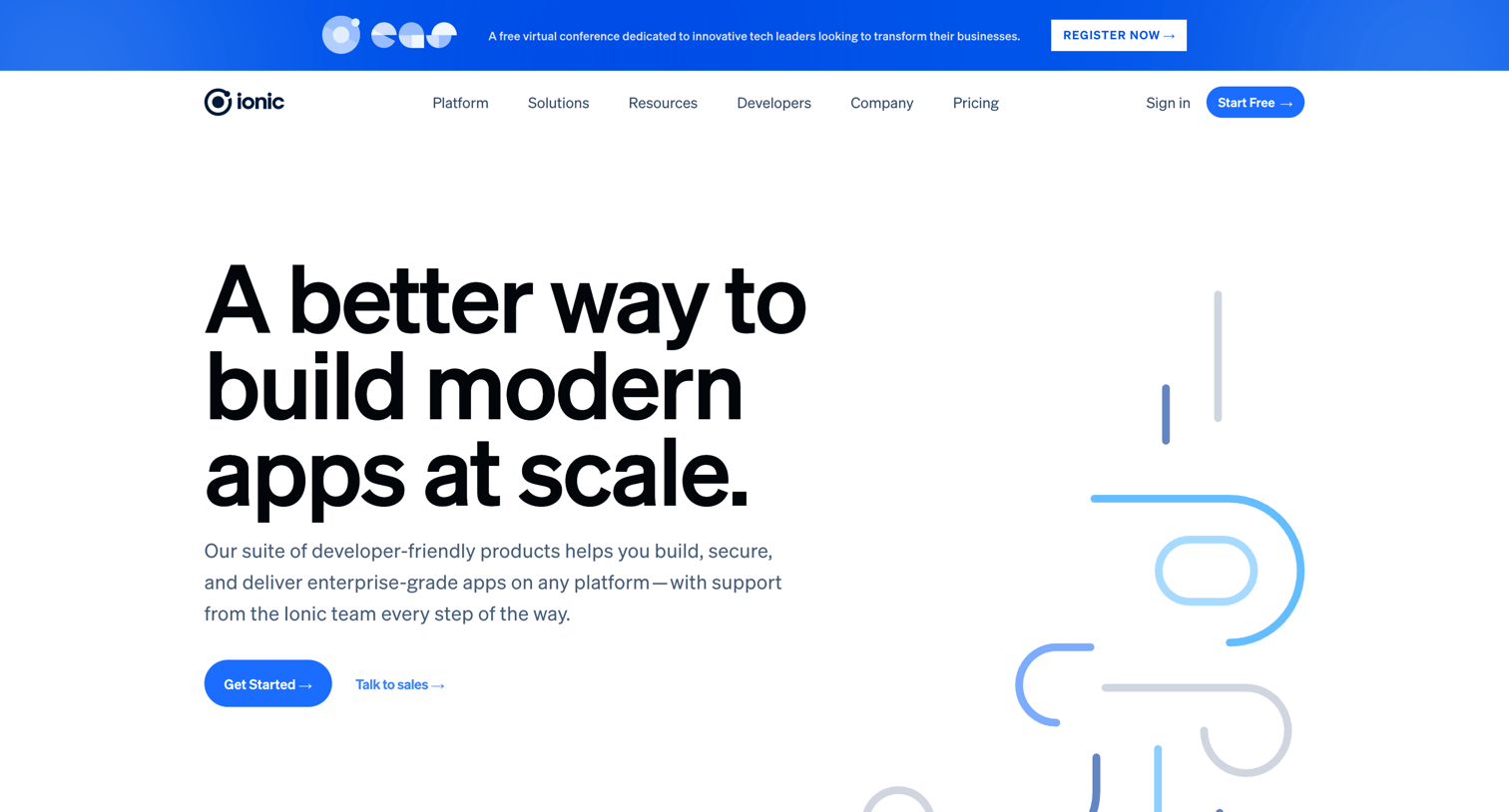 Ionic - Ionic - The Cross-Platform App Development Leader screen