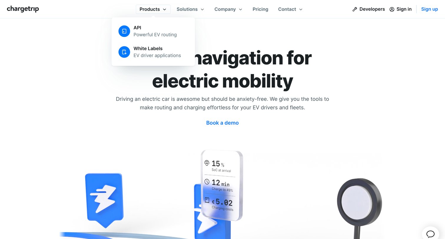 Chargetrip - Home | Chargetrip screen