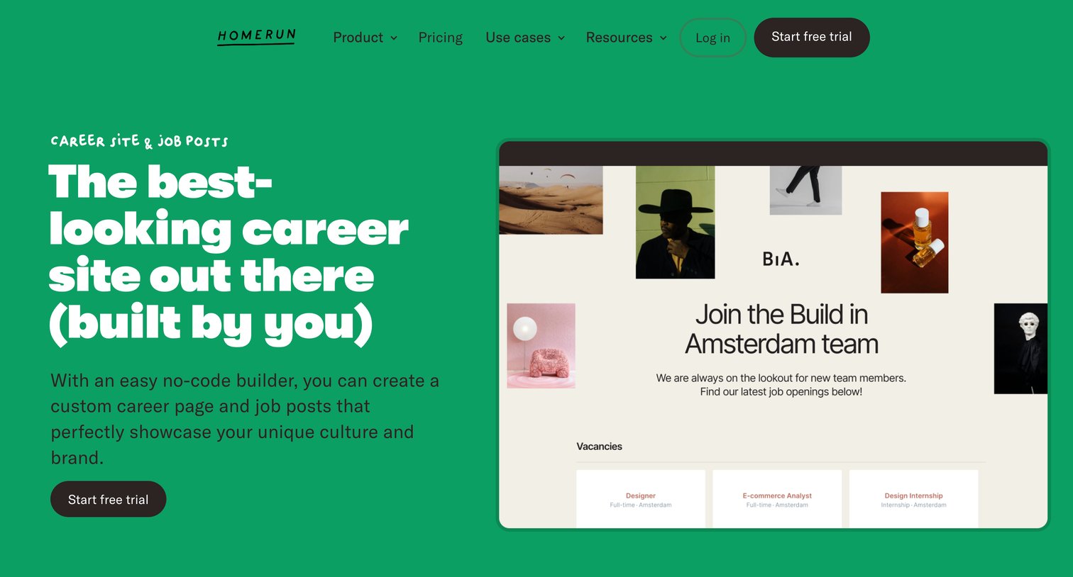 Homerun - Build the best-looking career site around | Homerun screen