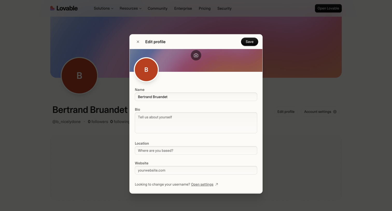 Lovable - Bertrand Bruandet (@b_nicelydone) screen