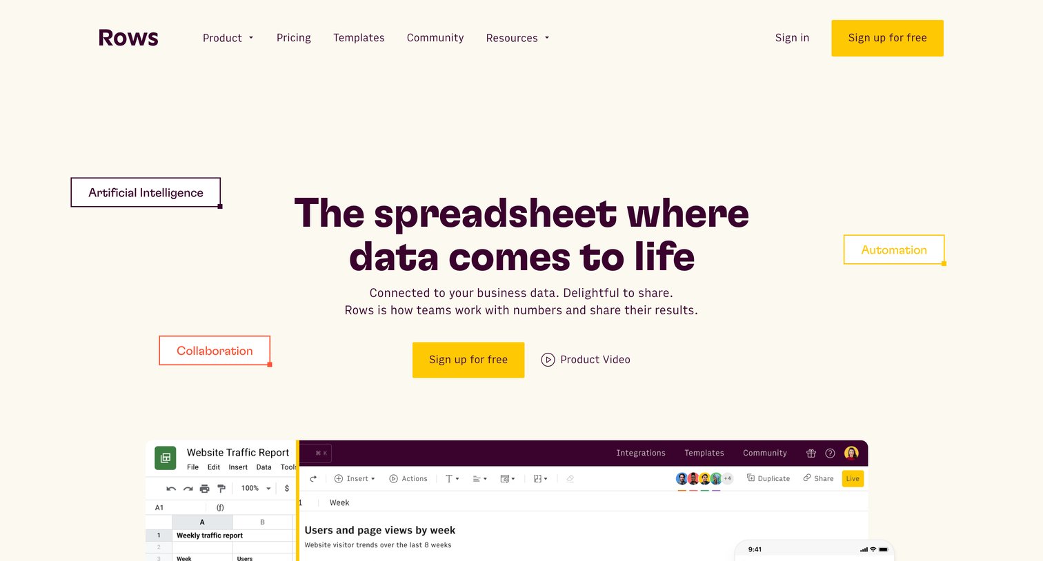 Rows - Rows — The new way to spreadsheet screen
