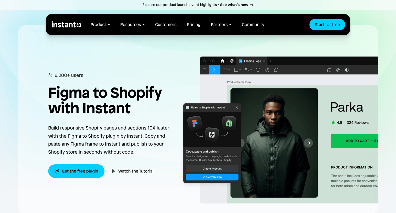 Instant - Figma to Shopify plugin | Instant screen
