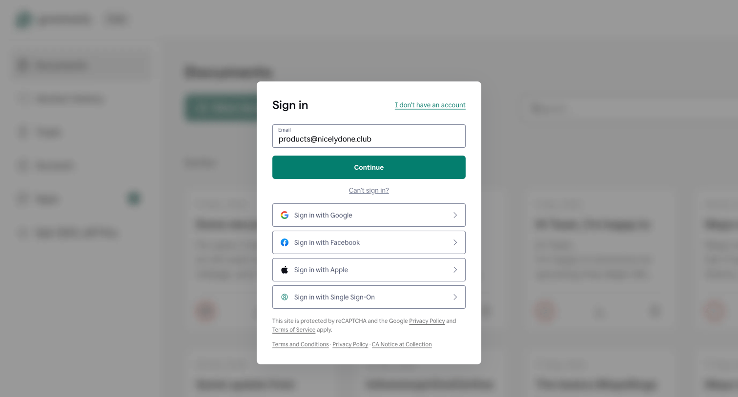 Grammarly - Login | Grammarly screen