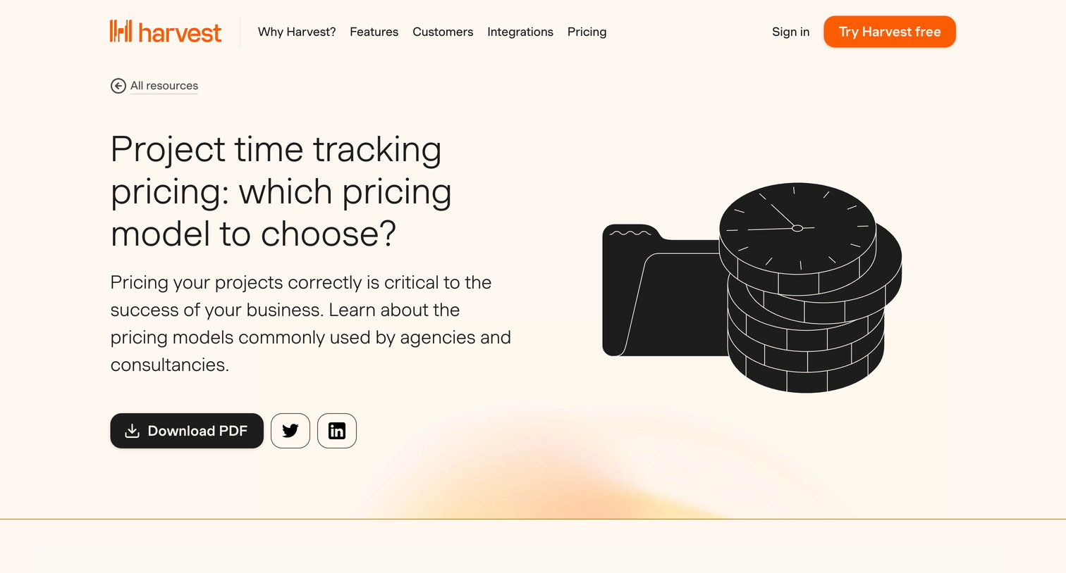 Harvest - Project Time Tracking Which pricing model to choose | Harvest screen